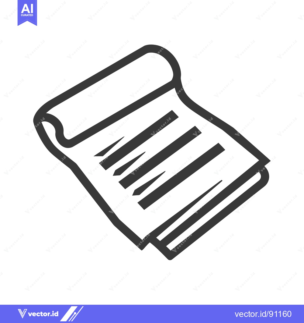 Premium Vector dari A graphic illustration depicts a pad of paper with pages