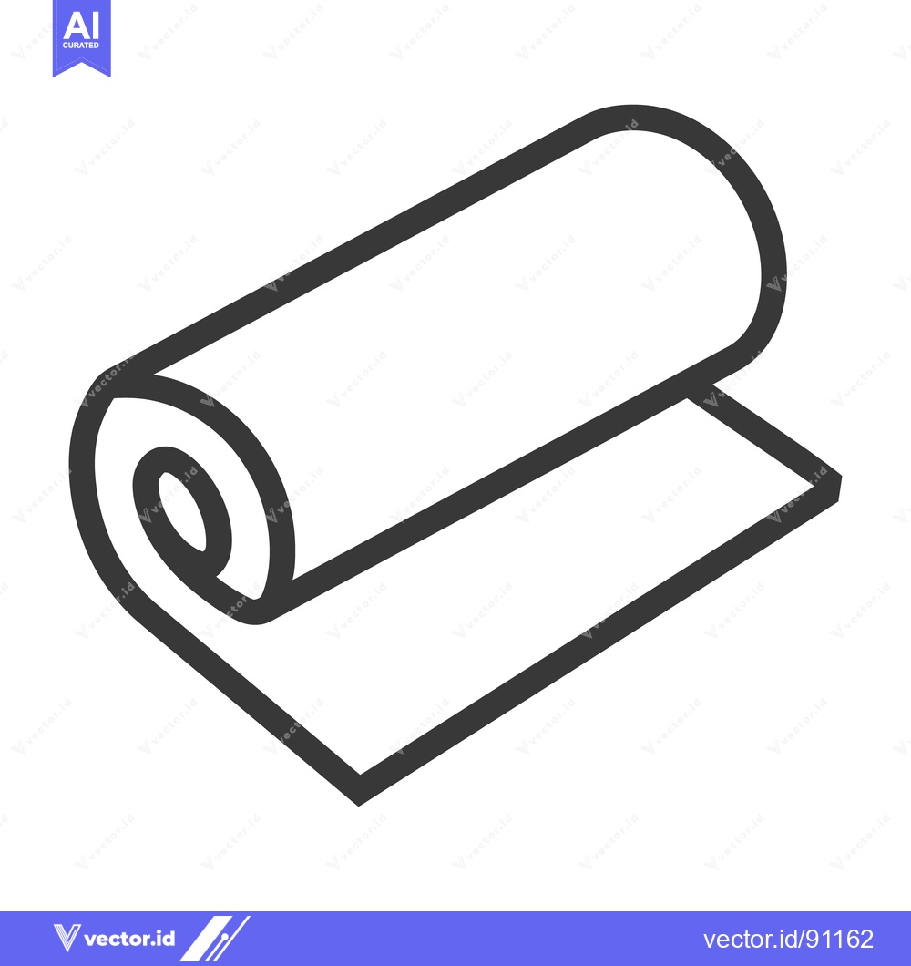 Premium Vector dari A graphic image showing a rolled up material and section unrolled