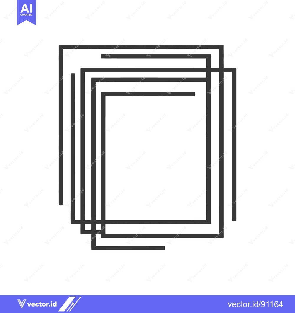 Premium Vector dari A black linear graphic depicting multiple overlapping rectangular fram