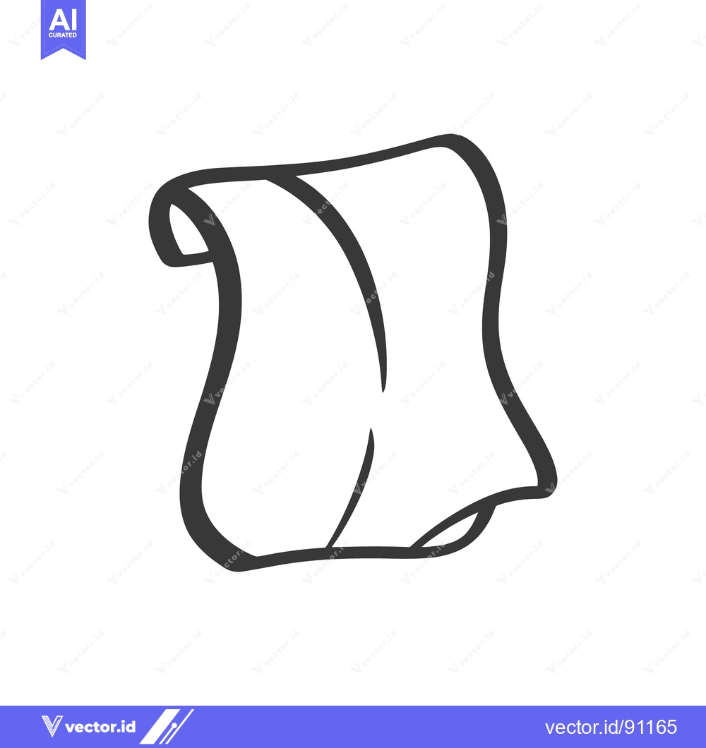 Premium Vector dari A monochromatic drawing of a rolled paper scroll