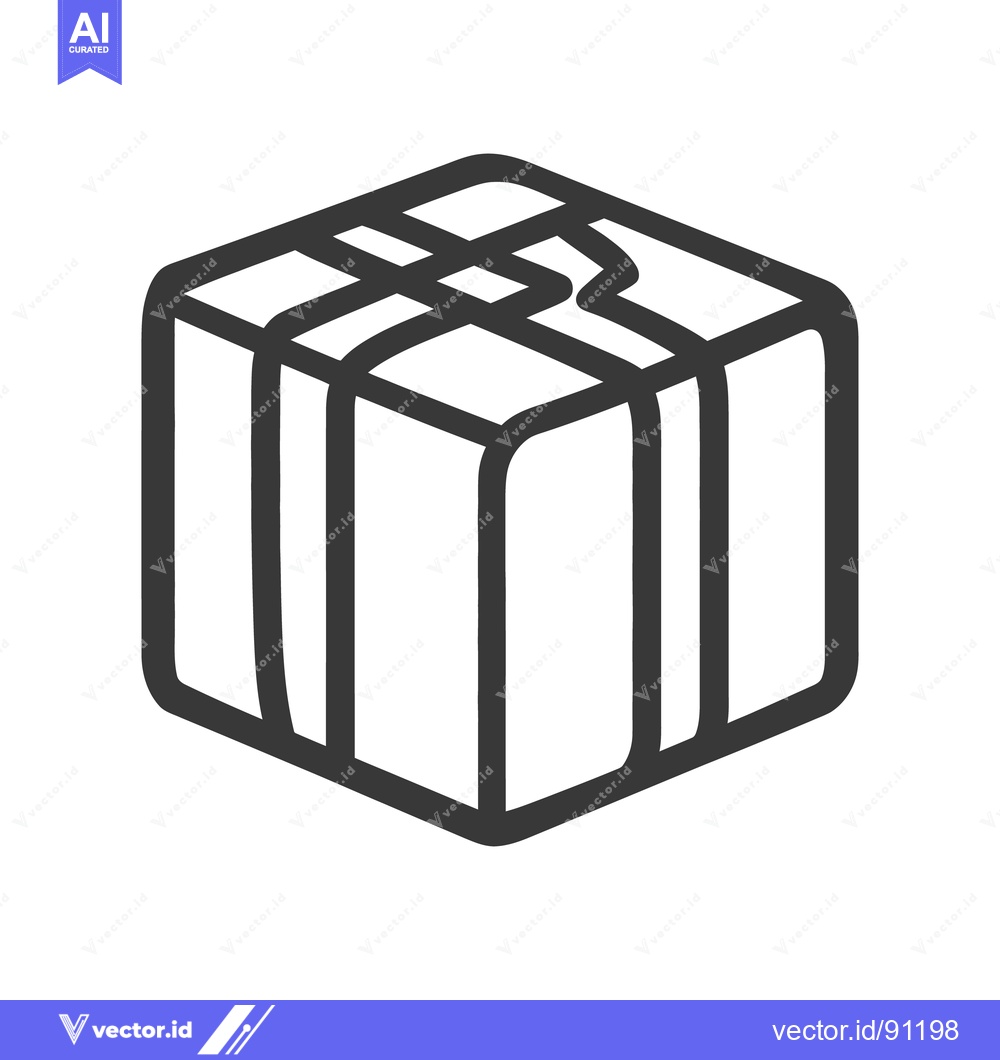 Premium Vector dari A simple graphic depiction of a wrapped package or parcel