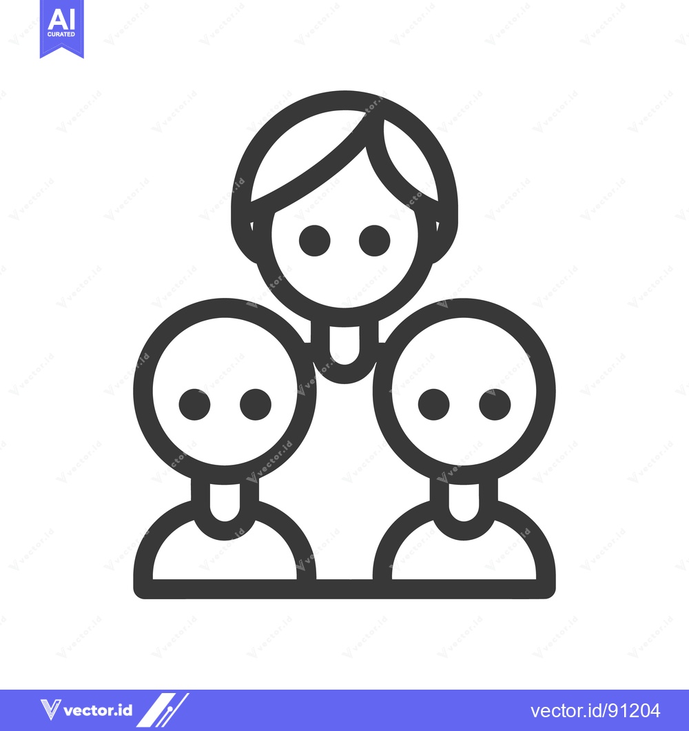 Premium Vector dari A simple graphic illustration showing a group of three people