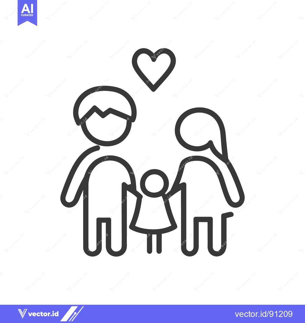 Premium Vector of A loving family is holding hands with their child together