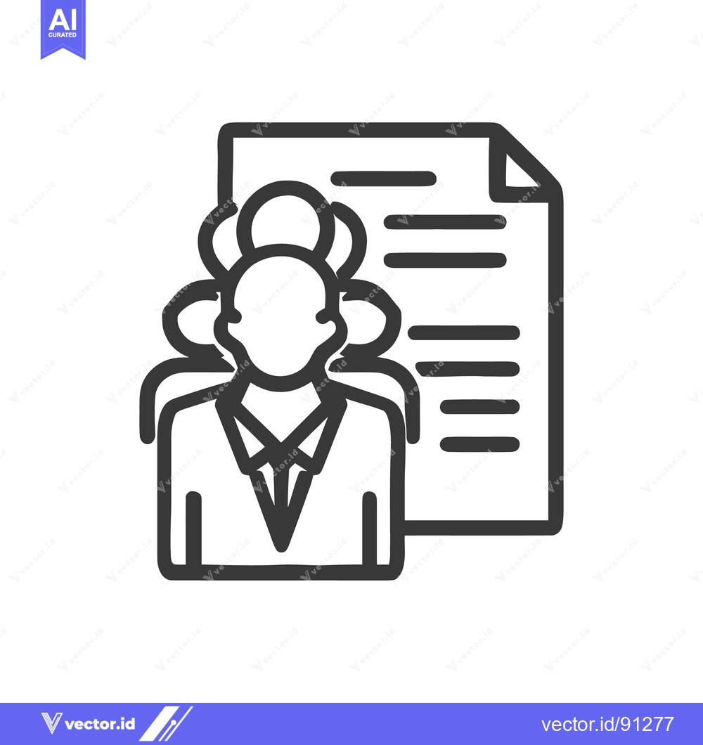 Premium Vector of Teamwork and Documentation: Minimalist Icon Depicting Collaboration an