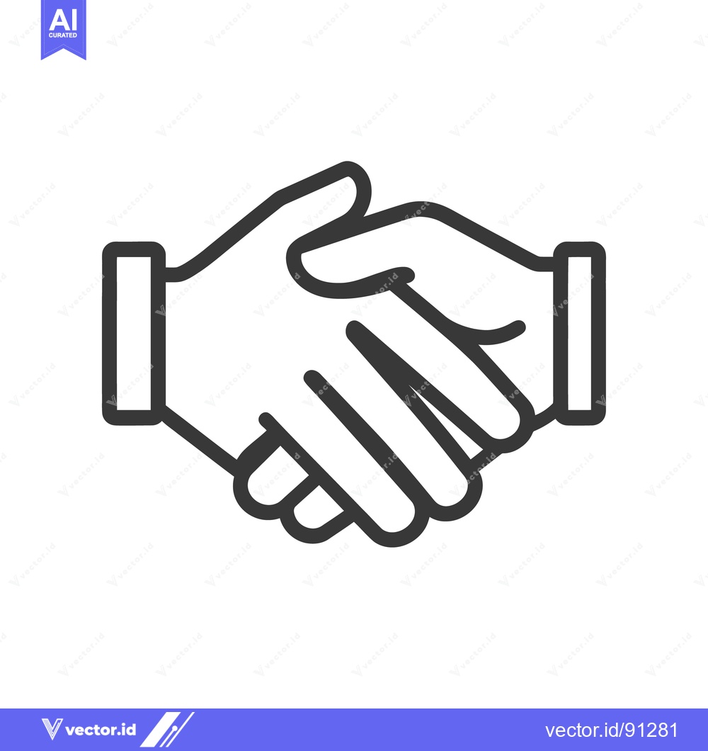 Premium Vector dari Depiction of two hands in a gesture of a handshake agreement