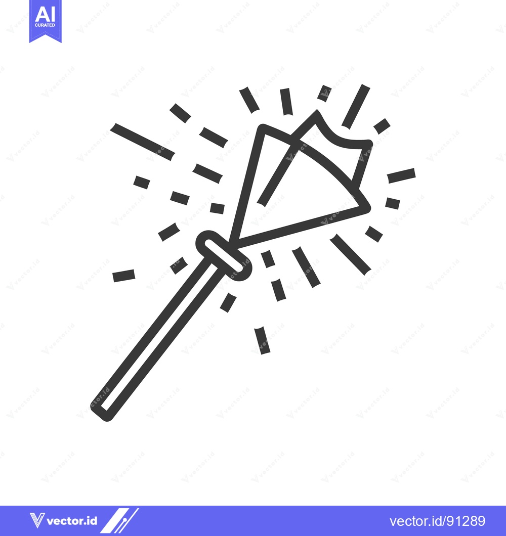 Premium Vector of An illustrated wand waving creating bright sparkles around its head