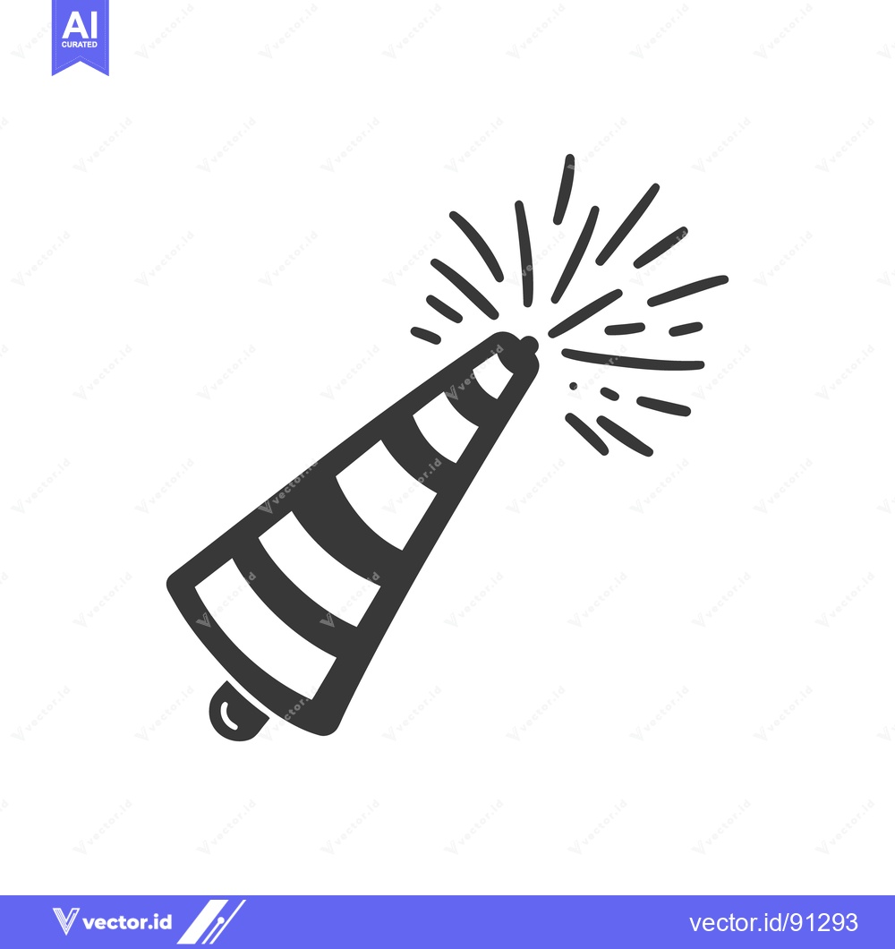 Premium Vector of A black and white illustration of a party favor
