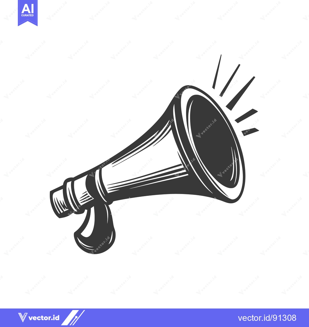 Premium Vector of An illustrated megaphone device demonstrating audio amplification and