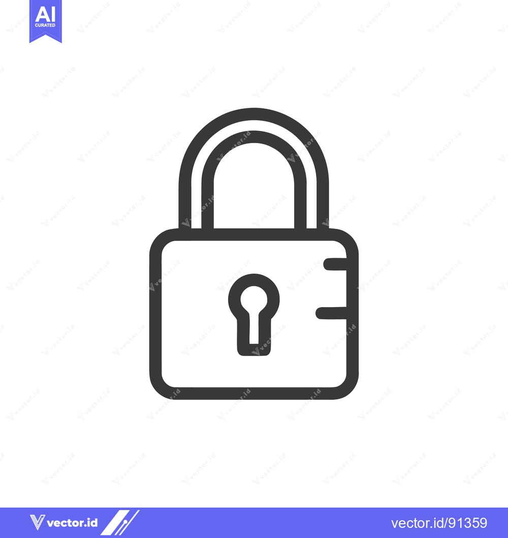 Premium Vector dari Minimalist Padlock Icon: Security, Privacy, and Protection Symbol