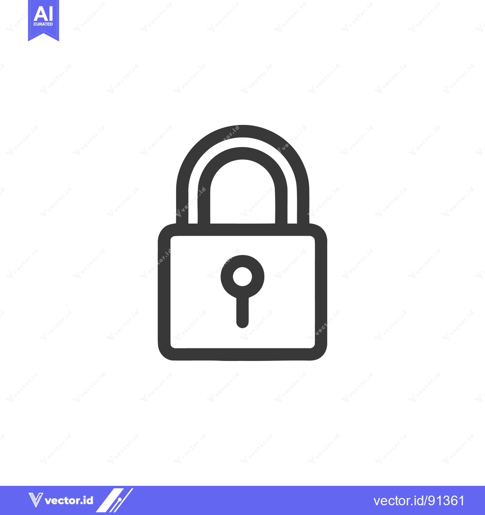 Premium Vector dari Minimalist Padlock Icon: Security, Privacy, Protection Symbol in Dark