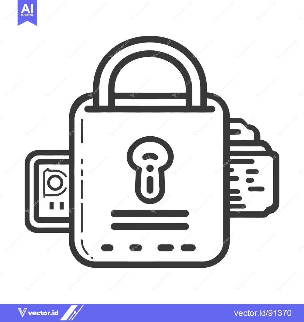 Premium Vector dari An illustrative image of a closed security lock mechanism
