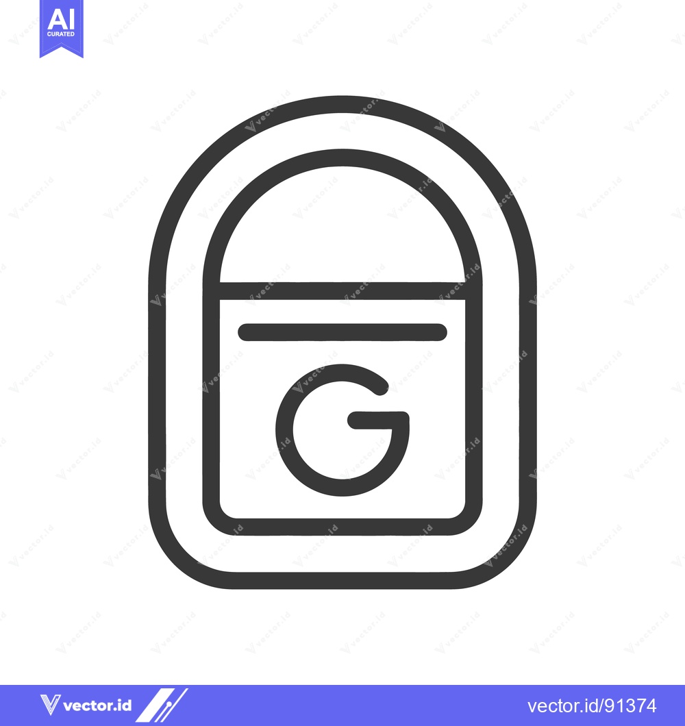Premium Vector of A simple stylized outline of a capital letter G within a shape
