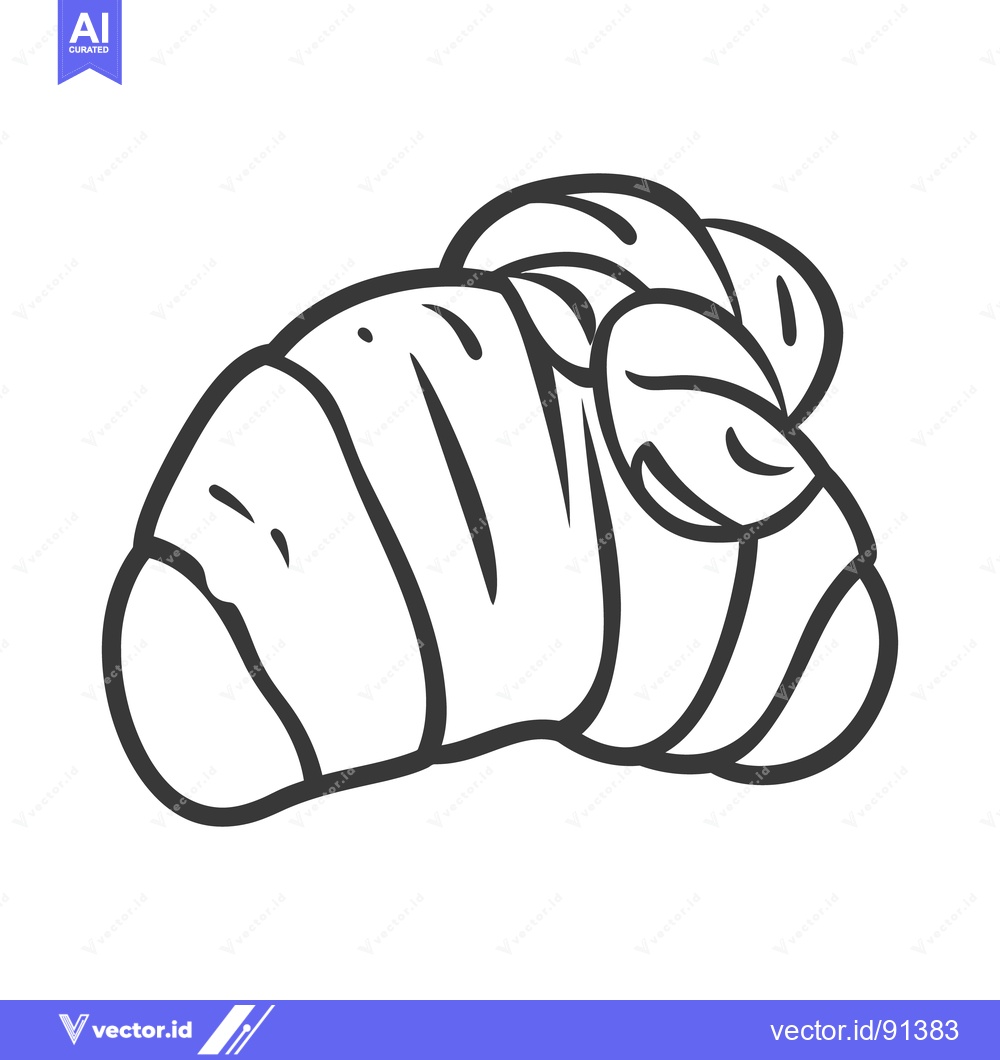 Premium Vector dari An outline illustration depicting a baked pastry food product