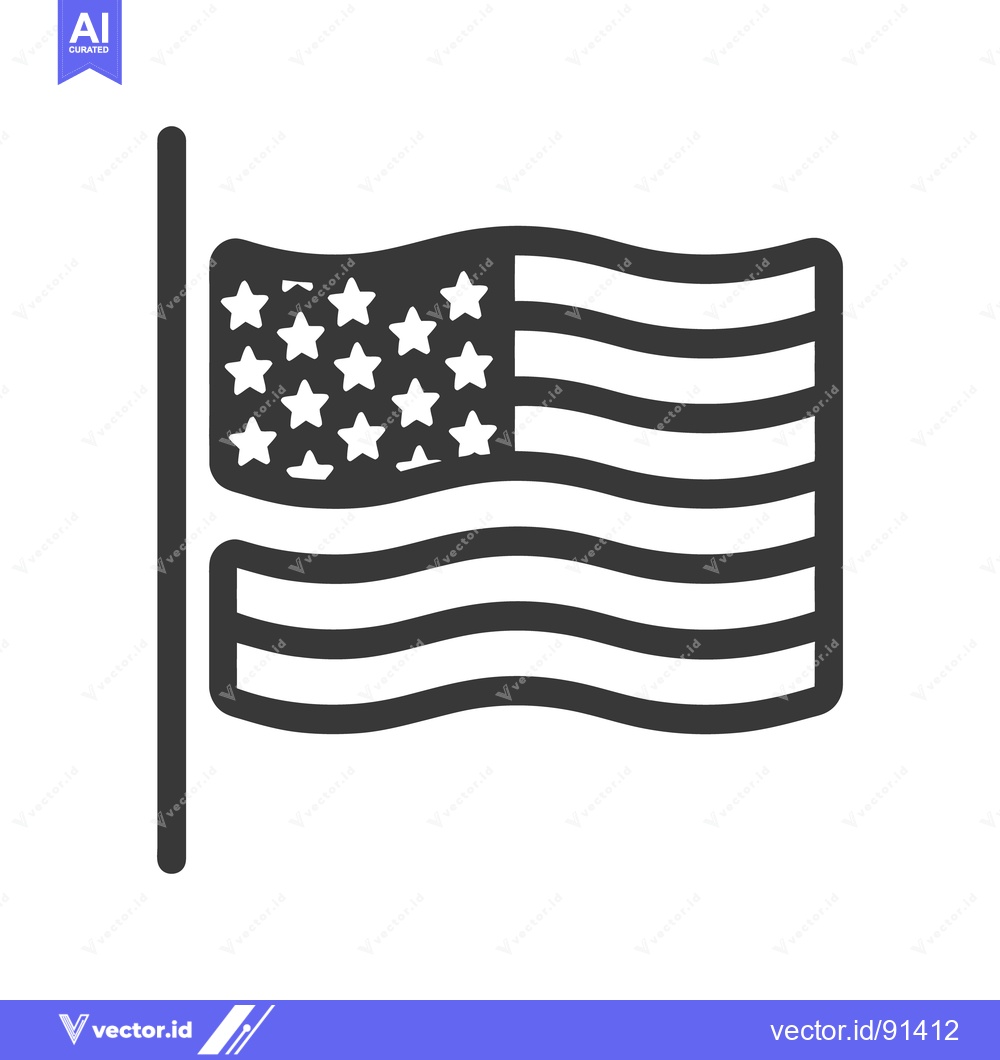 Premium Vector of An illustration of a waving flag with stars and stripes
