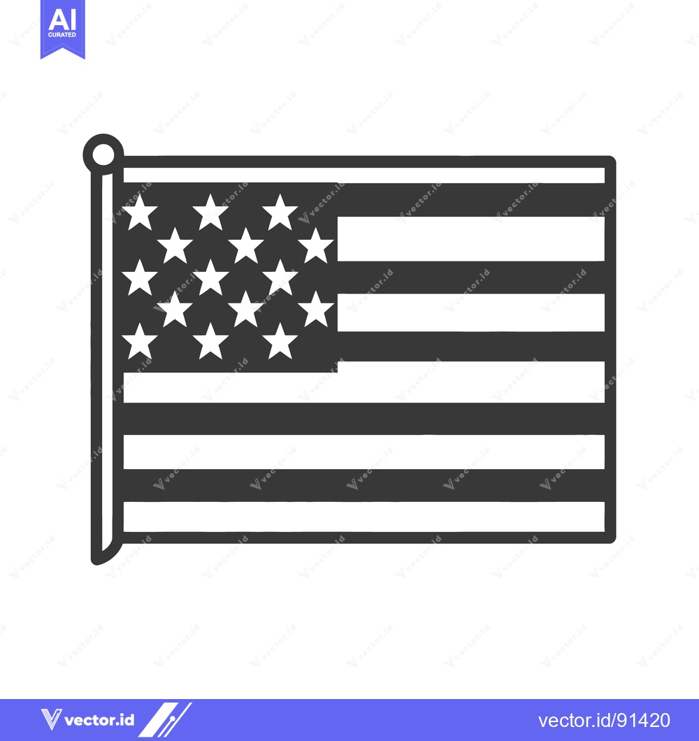 Premium Vector dari Black and white depiction of a classic national flag image