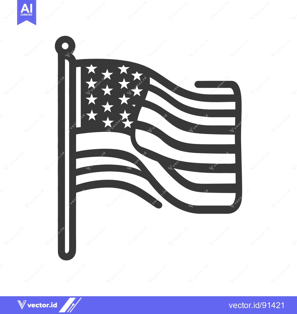 Premium Vector dari The illustrative black and white depiction of a waving national flag