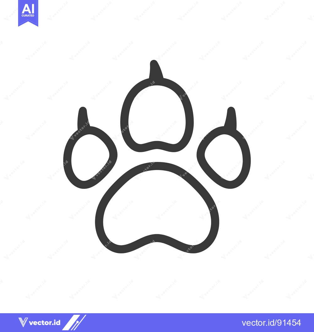 Premium Vector of The graphic representation of a simplified animal paw print design