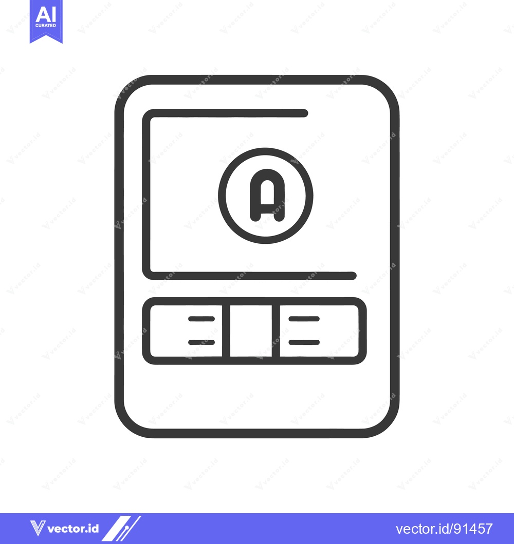 Premium Vector dari A simple graphic illustration of a display panel with buttons