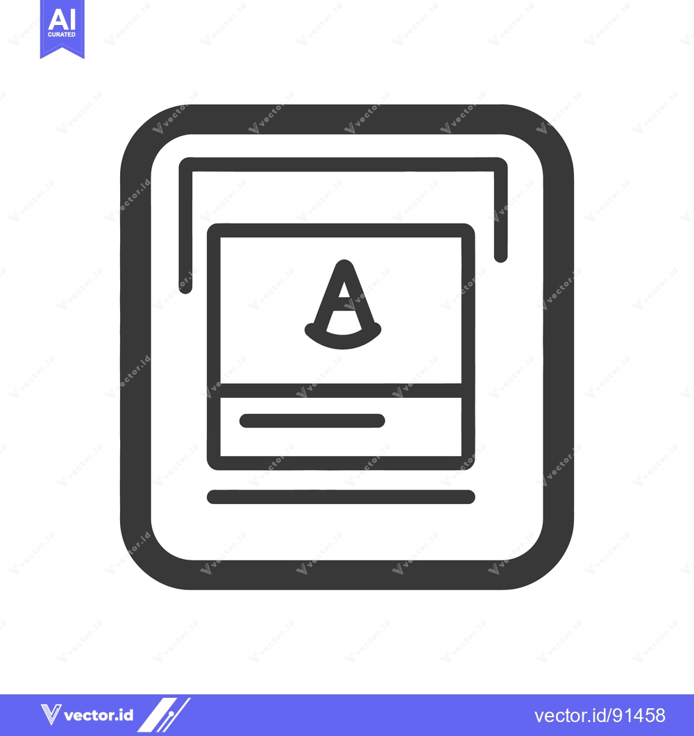Premium Vector of A gray abstract design featuring a letter inside a rectangular frame
