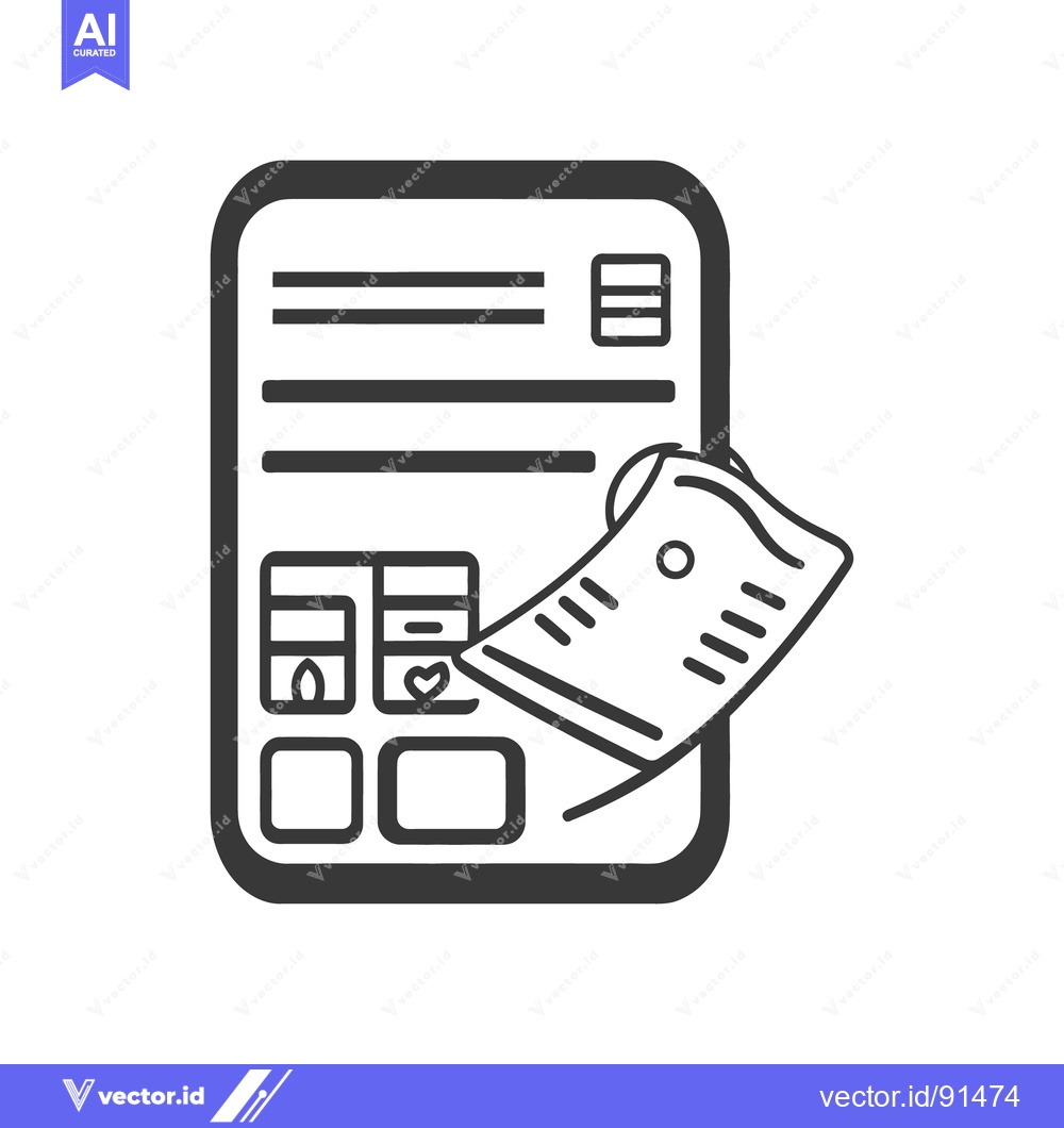 Premium Vector dari A digital device displaying information with an attached note