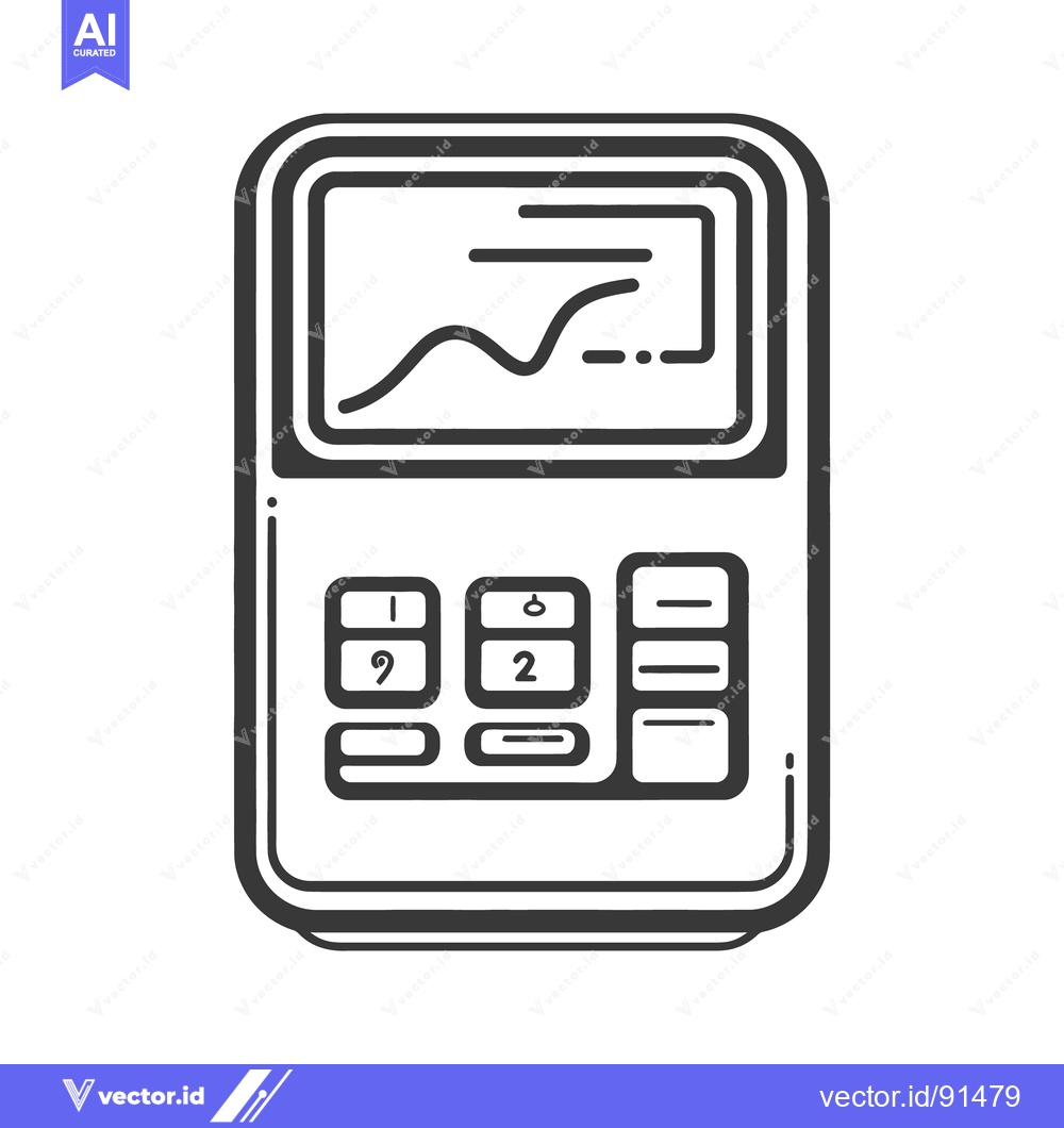 Premium Vector dari An outlined illustration depicting a small electronic device for measu