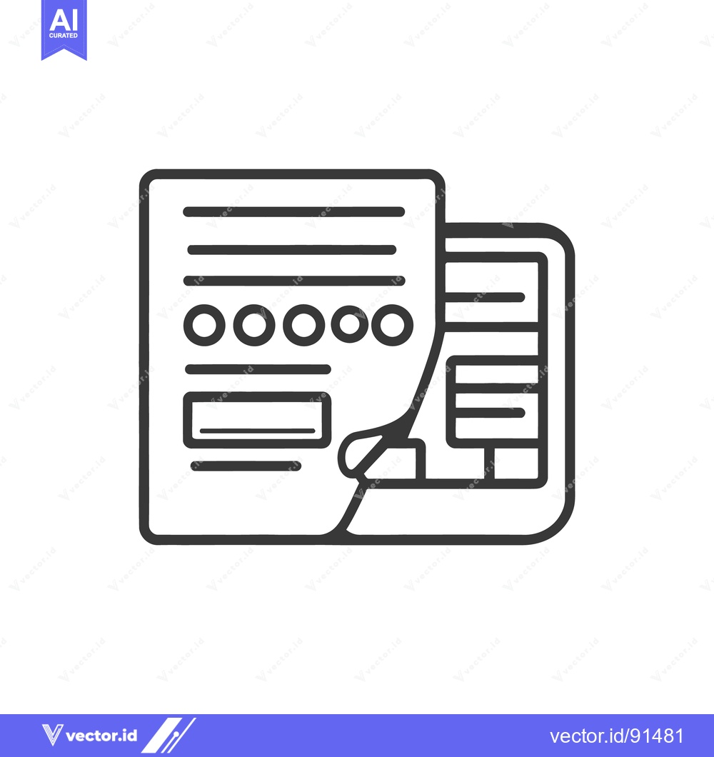 Premium Vector dari A document and device icon depicting data recording concepts