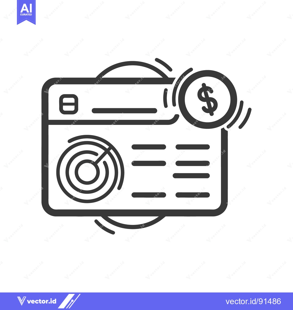 Premium Vector dari A graphic depiction of a digital card and currency icon