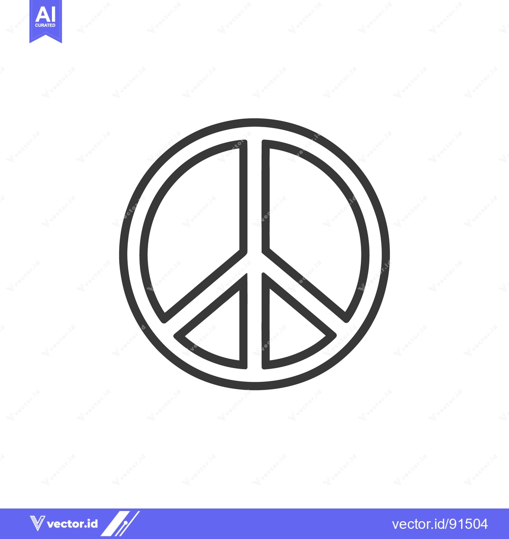 Premium Vector dari A simple icon illustrating the sign of universal peace and harmony