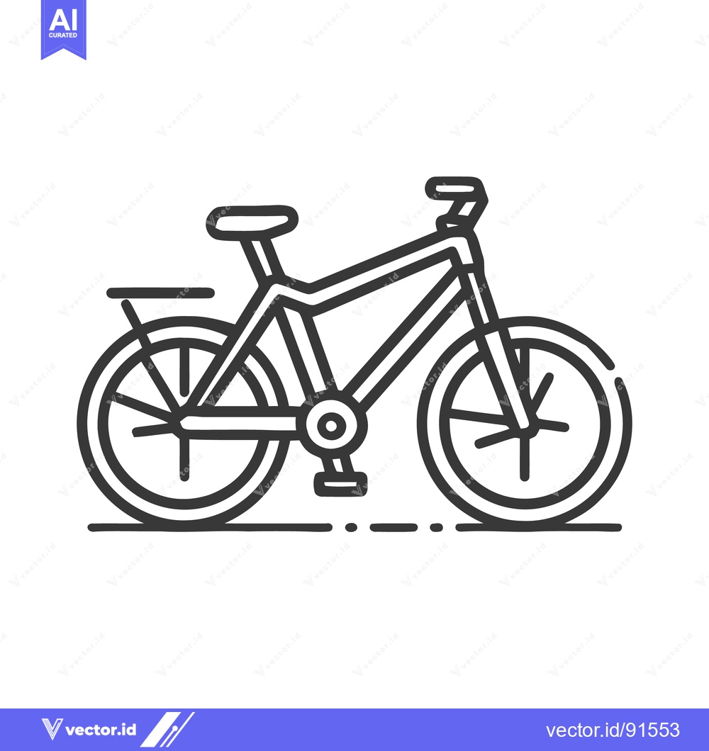 Premium Vector dari Minimalist Bicycle Line Art: Clean, Modern Transportation Icon