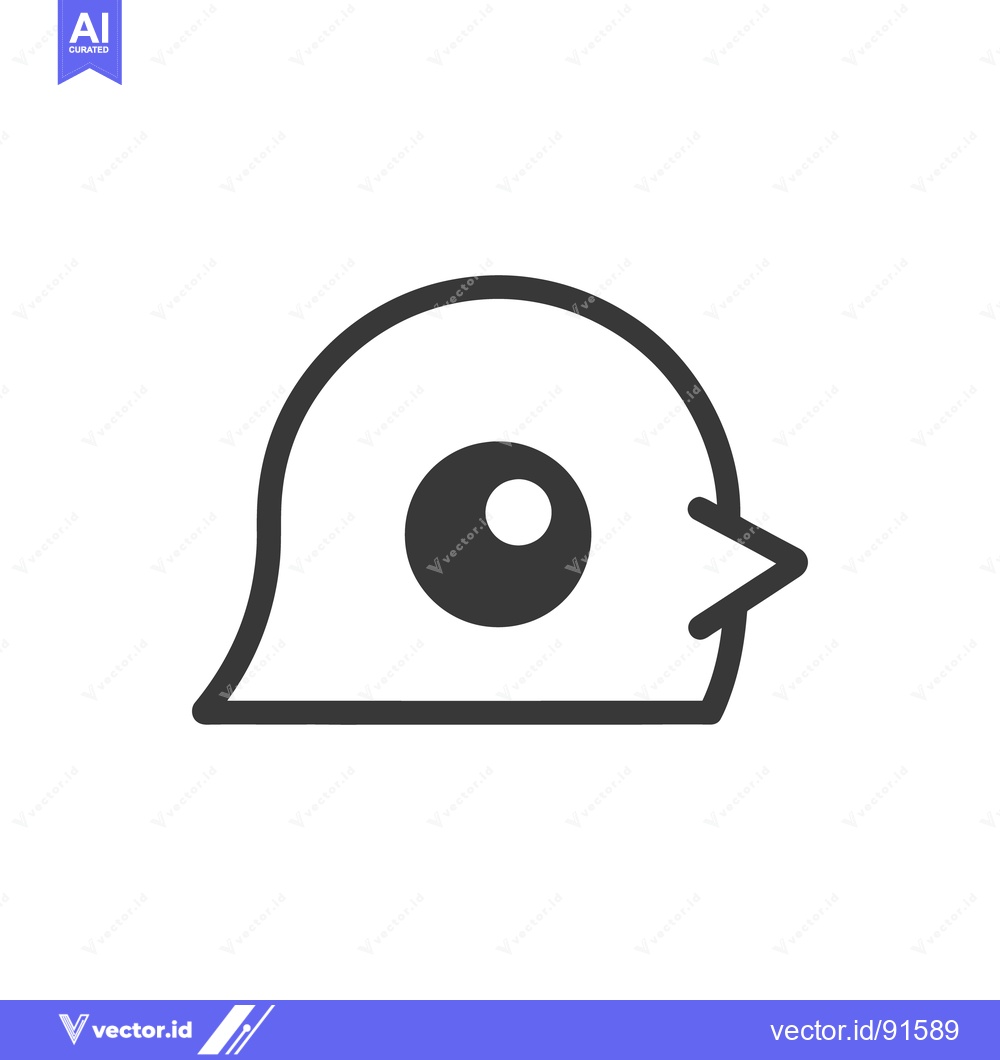 Premium Vector of A stylized side view image of a bird head illustration