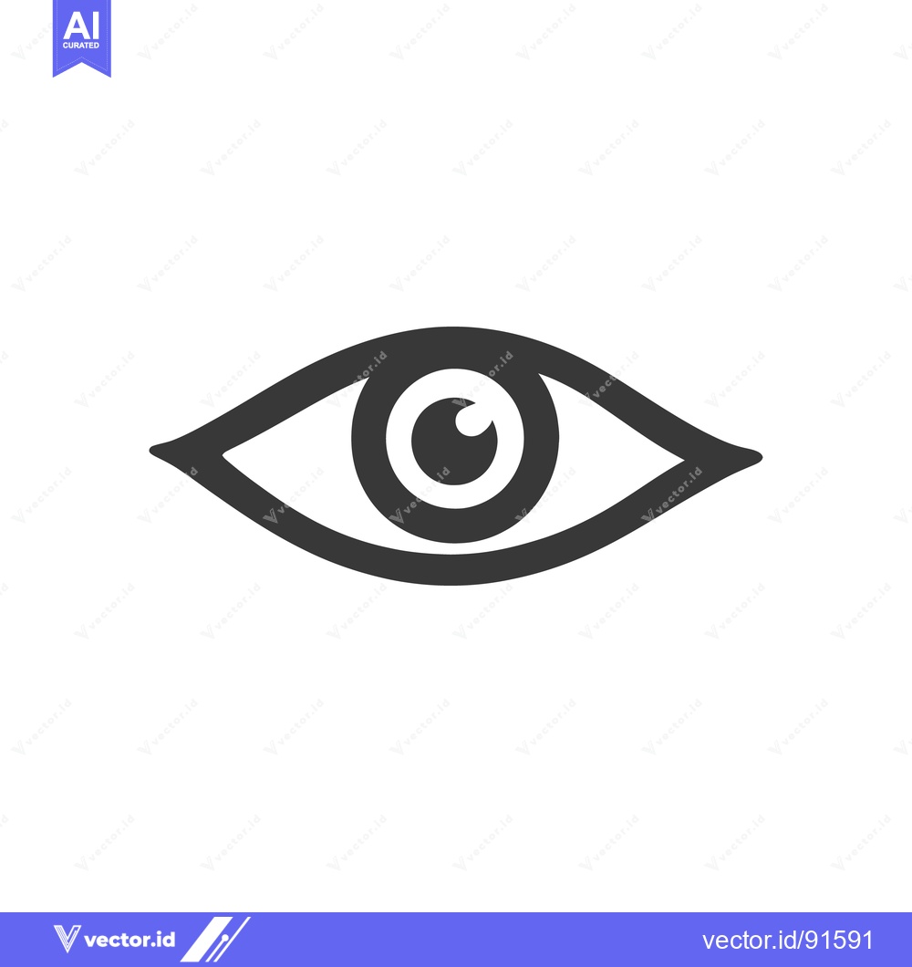 Premium Vector dari A simple graphic icon representing a human eye with detail