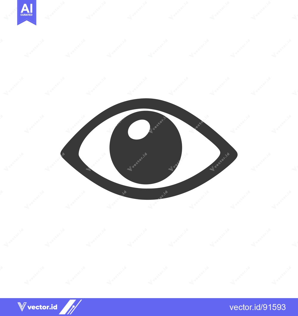 Premium Vector dari A simple black and white depiction of a human eye