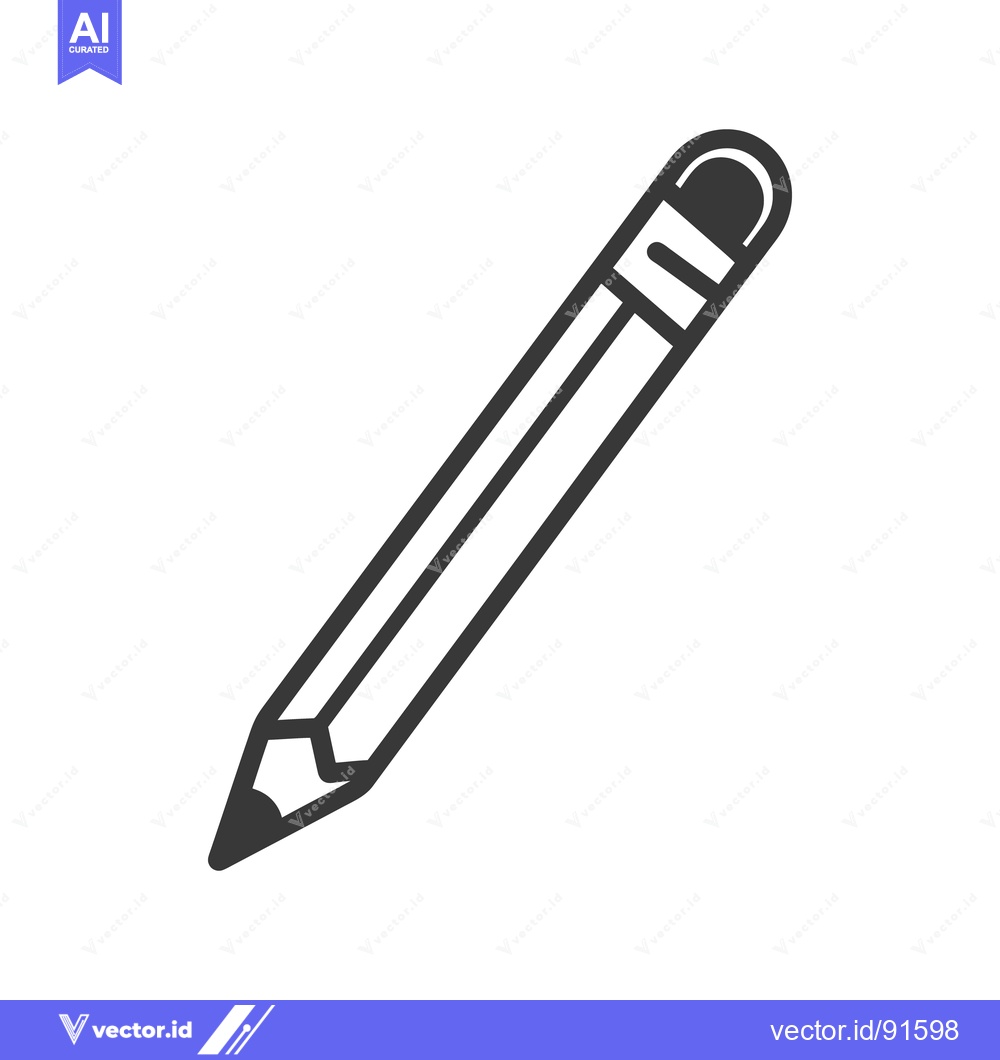 Premium Vector dari A single black and white image of a writing pencil