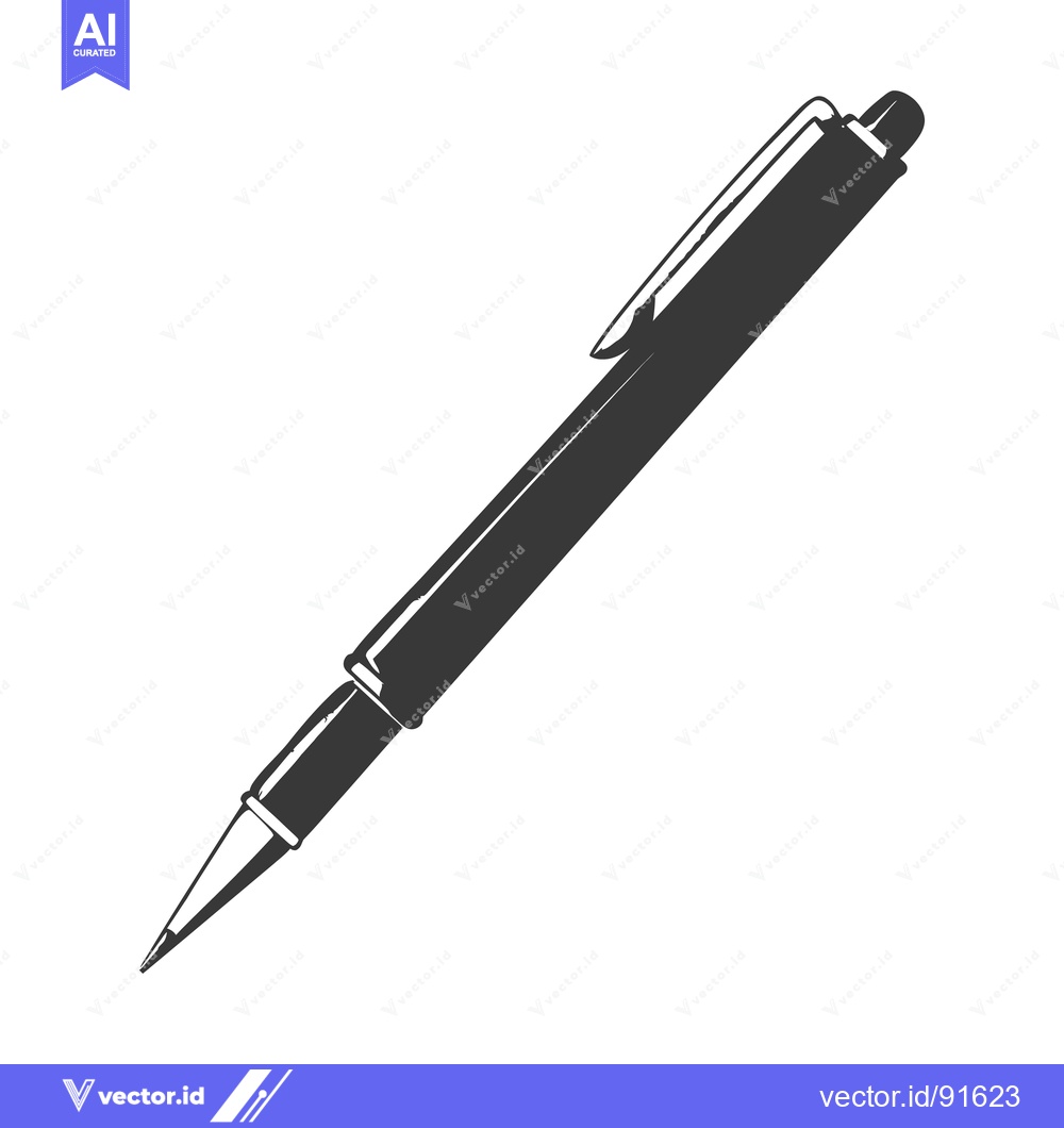 Premium Vector of The image depicts a writing tool commonly used for writing