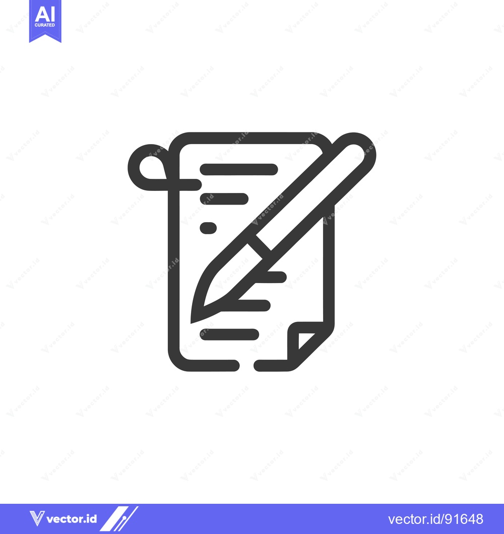 Premium Vector dari Pen Writing on a Folded Paper with Lines