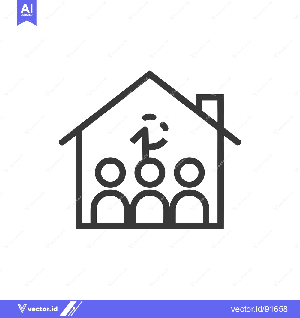 Premium Vector dari People Staying at Home Under One Roof