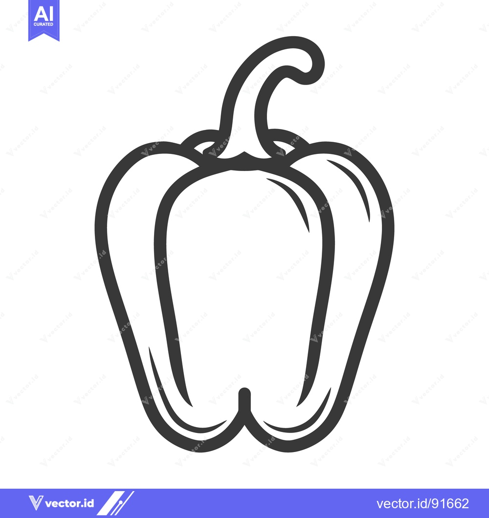 Premium Vector of A graphic representation of a bell pepper vegetable