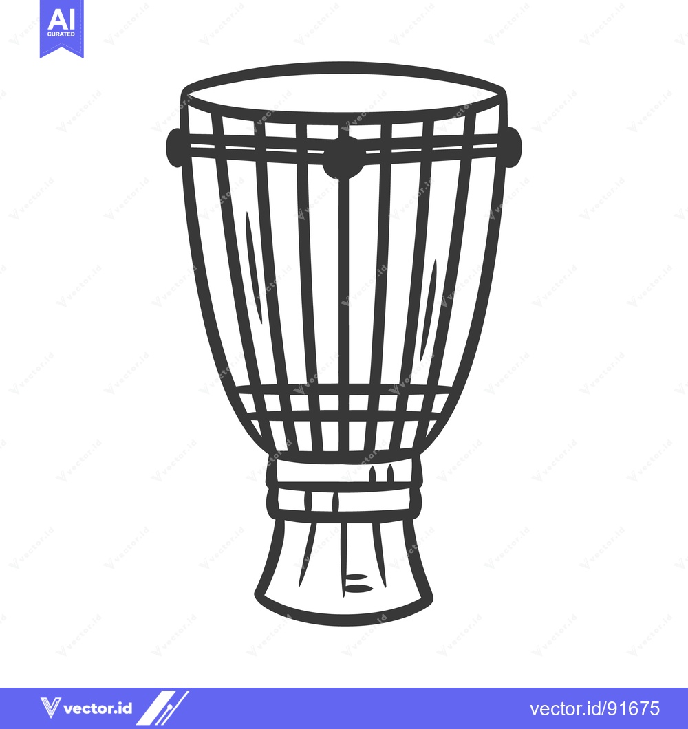 Premium Vector dari This is a drawing depicting a tall goblet shaped drum