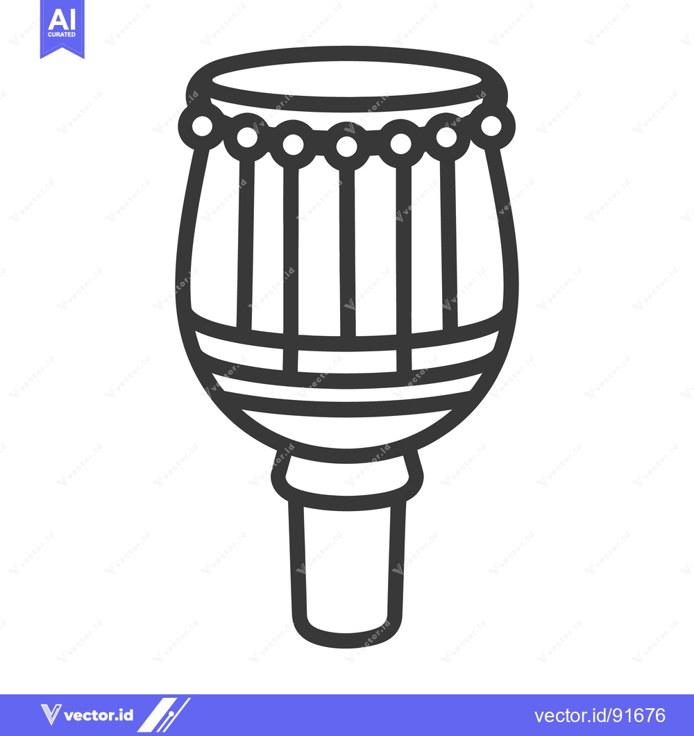 Premium Vector dari A simple black and white image of a drum