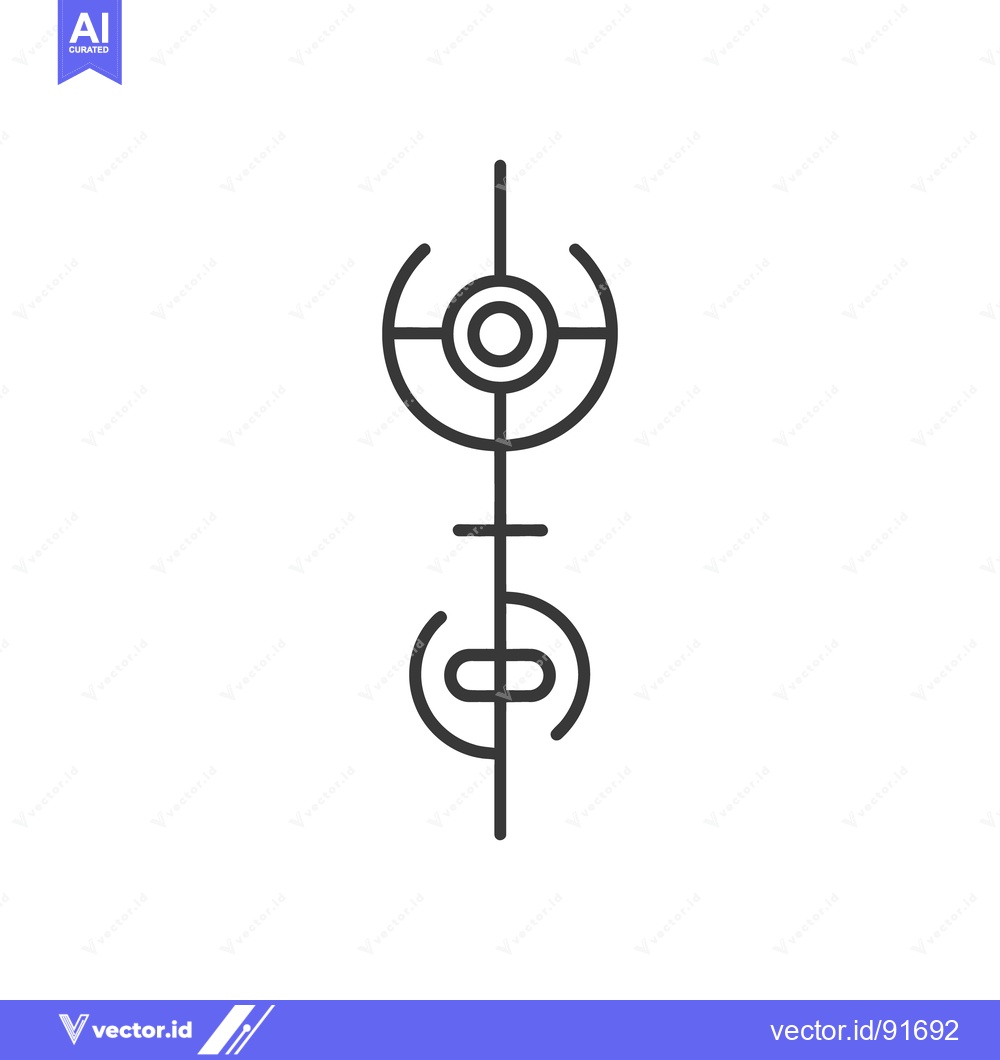 Premium Vector of An abstract graphic symbol displayed vertically on a white background