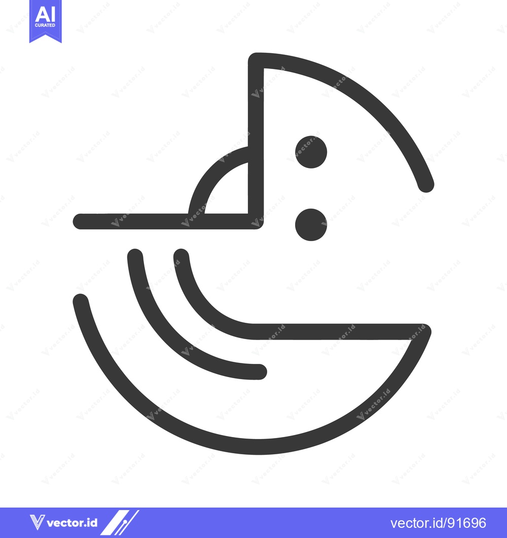 Premium Vector dari A minimalist illustration of a creature with stylized features and det