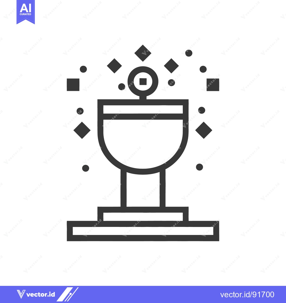 Premium Vector of An Icon Depicting A Chalice With Embellishments And A Base