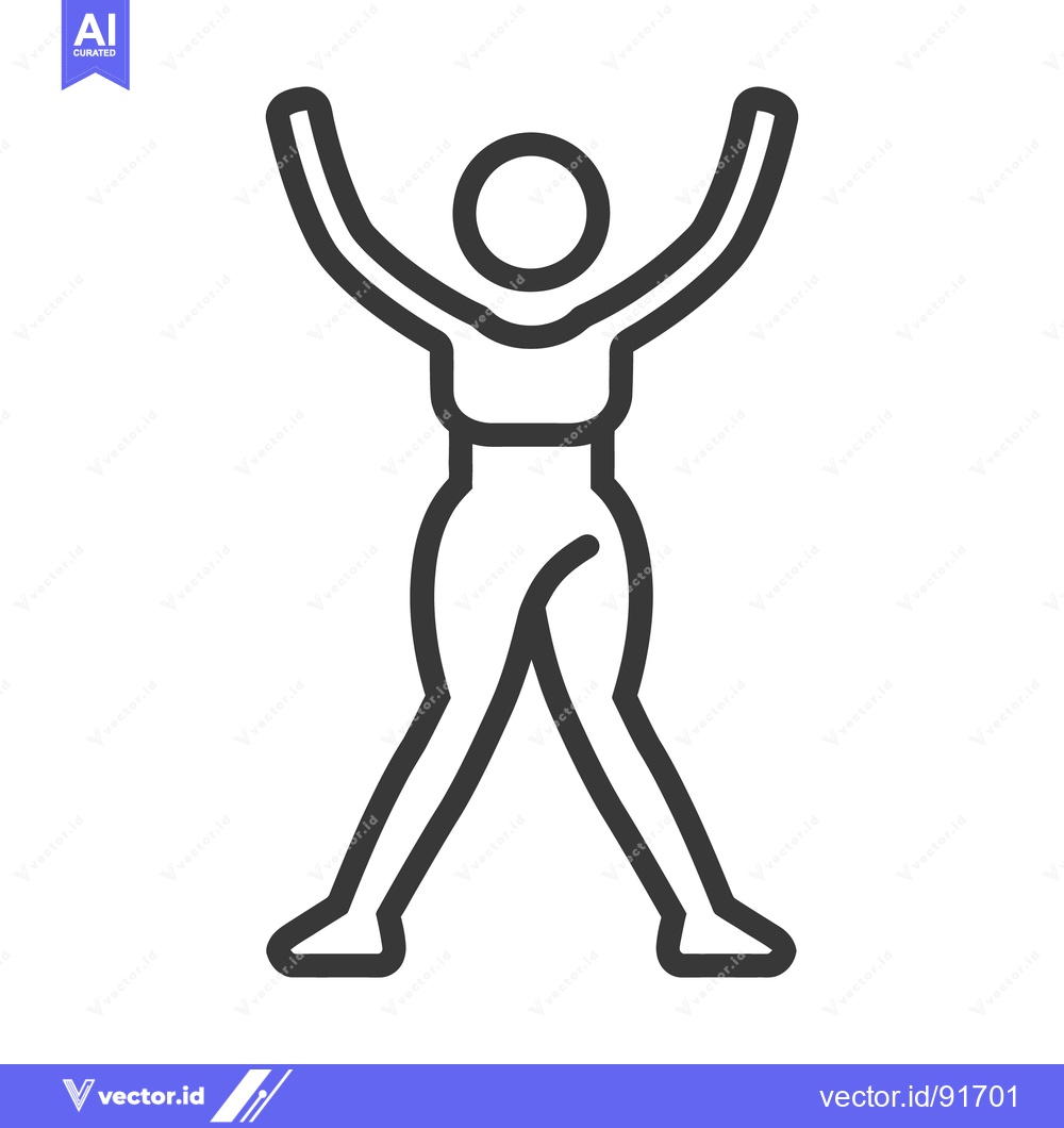 Premium Vector dari Simple line drawing of a woman doing fitness exercise