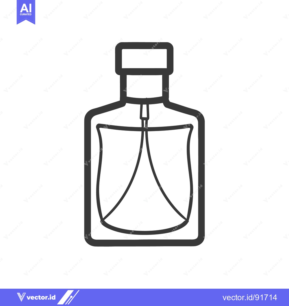 Premium Vector of A graphic outline of a rectangular perfume bottle design