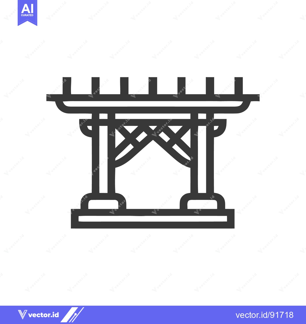 Premium Vector of Minimalist line art of a traditional Japanese Torii gate design on whi
