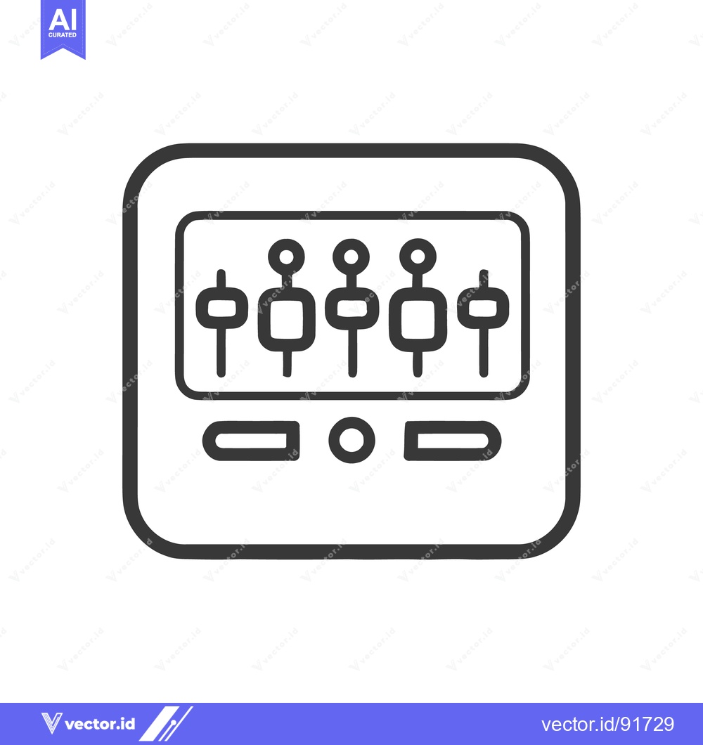 Premium Vector dari Graphic Equalizer Icon: Audio Control Panel, Sound Mixer Interface, Ve