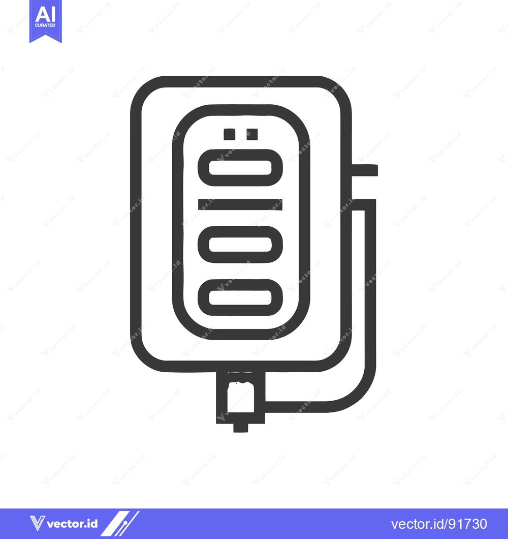 Premium Vector of Minimalist IV Drip Icon: Medical Infusion Therapy Symbol in Bold Line