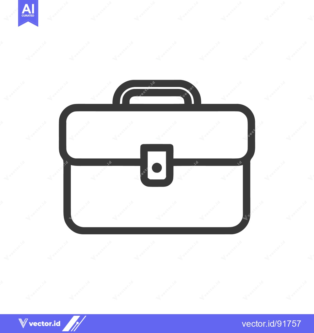 Premium Vector dari Minimalist Briefcase Icon: Clean Lines, Professional Symbolism, Modern