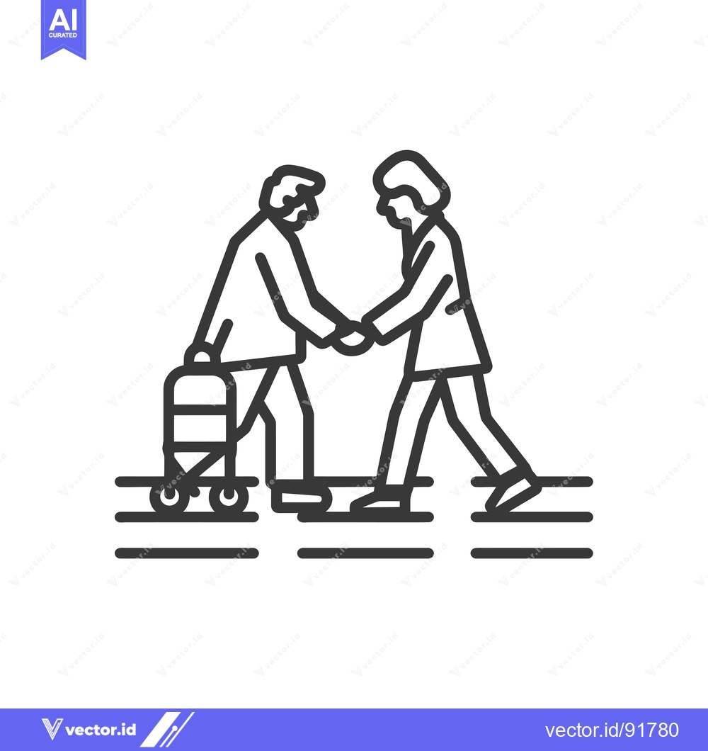 Premium Vector of Person Assisting Elderly Person with Walker