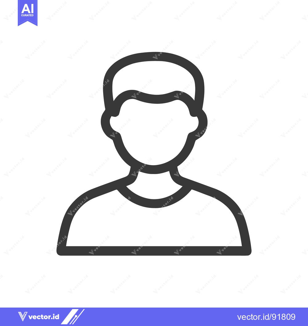 Premium Vector dari Minimalist Person Icon: Faceless Figure with Simple Lines and Modern D